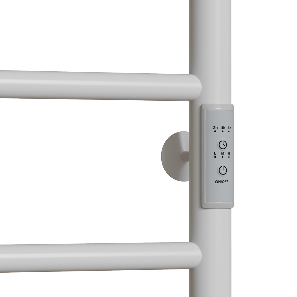 Полотенцесушитель MIXLINE VEGA 80х50, таймер, 318Вт, 5 перекладин + ПОЛКА электрический БЕЛЫЙ