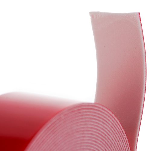 Скотч двусторонний 30ммх5м, термостойкий, красн-бел, 5/