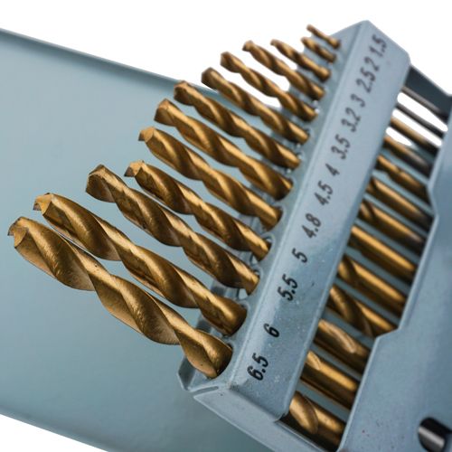 Набор сверл по металлу цилиндрический хвостовик 1. 5--6. 5mm, 13 шт, кобальт, Барракуда стальной кейс, 1/100