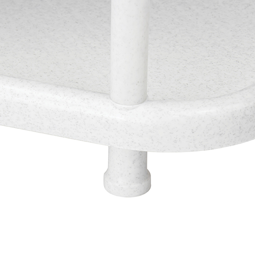 Полка овальная IDEA М 2716, 3 секции, мраморный