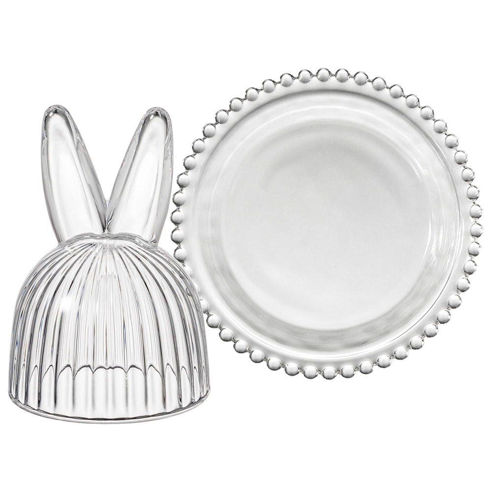 БЛЮДО СЕРВИРОВОЧНОЕ С КРЫШКОЙ, RABBIT FAMILY, 14*14*16 СМ