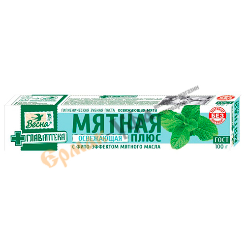 Зубная паста Весна Мятная освежающая мята 90г, 6/48