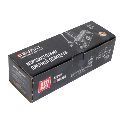 Доводчик дверной БУЛАТ ULTIMATE ДД-60 A-W, 25-80 кг, белый, морозостойкий, 1/10