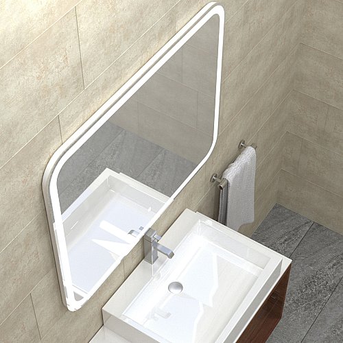 Зеркало MIXLINE, Стив Нео-S, 1000*800, ШВ сенсорный выкл, светодиодная бегущая подсветка