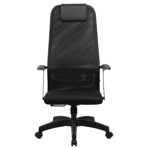 Кресло офисное BRABIX PREMIUM, Ultimate EX-801, пластик, плотная двойная сетка Х2, черное, 532922