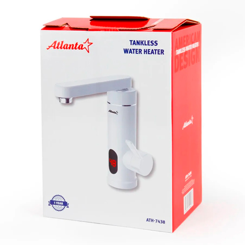 Кран мгновенного нагрева АТН-7438 белый, 1/16