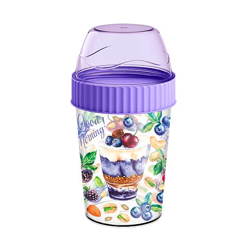 Контейнер для завтрака 440 мл Homver 223104690/00, с декором, микс