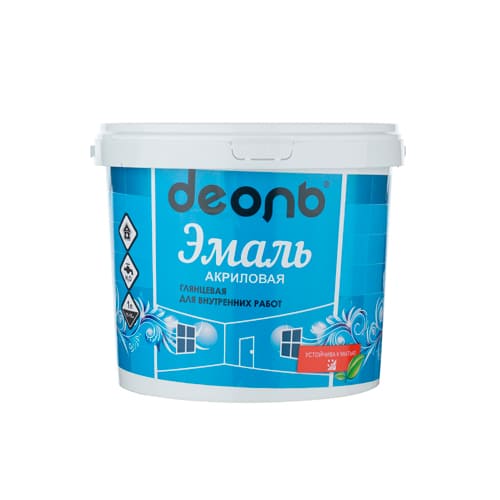 Эмаль акриловая универсальная глянцевая белоснежная 3,5кг, ДЕОЛЬ, Без запаха, 4/4