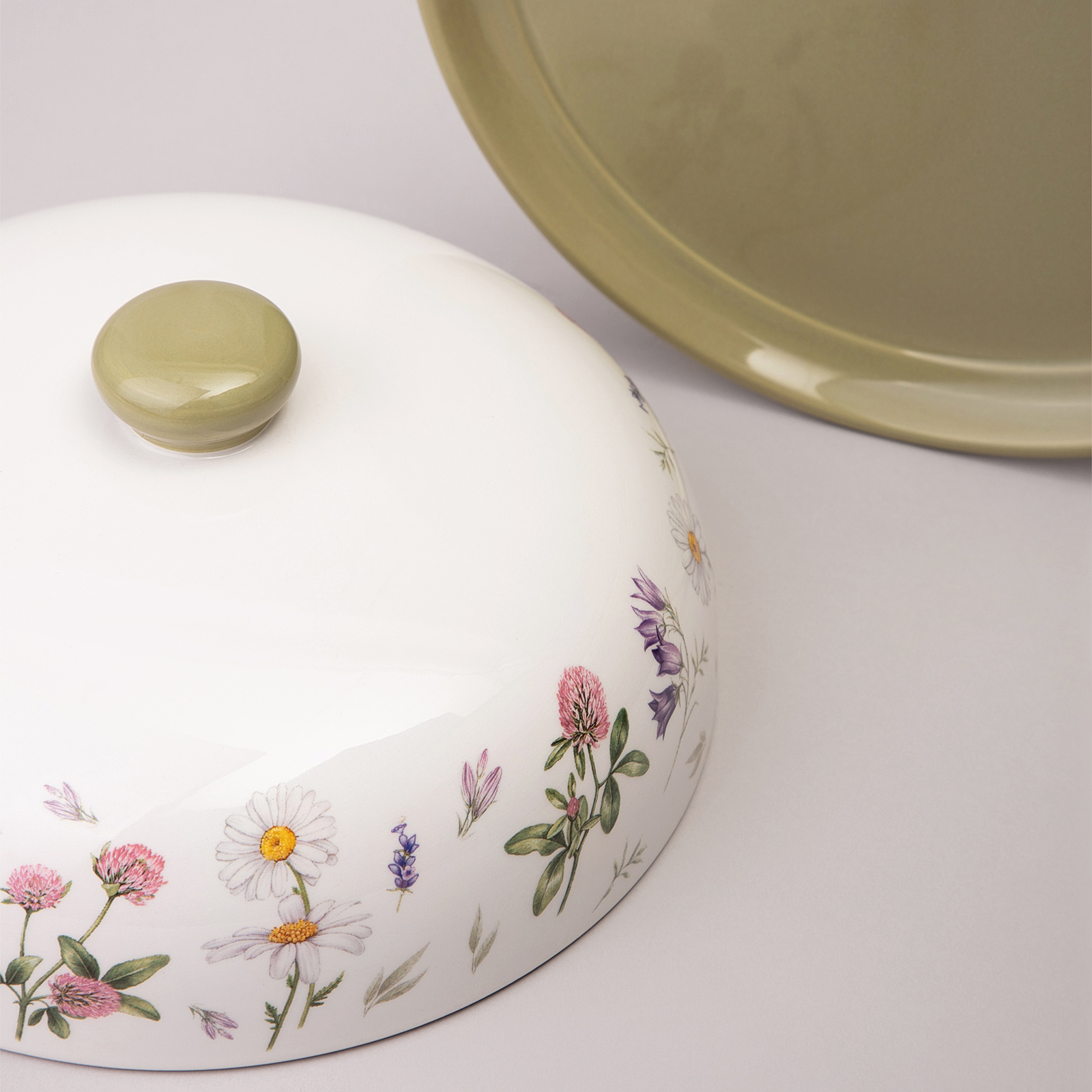 БЛЮДО ДЛЯ БЛИНОВ AGNESS, FLOWER STORY, 23*10 СМ, КОР=12ШТ.