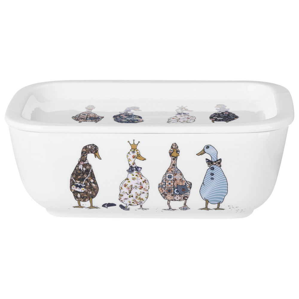 БЛЮДО С КРЫШКОЙ LEFARD "FAMILY FARM" ПРЯМОУГ. 16,5*11,5*6 СМ 490 МЛ (КОР=24ШТ.)