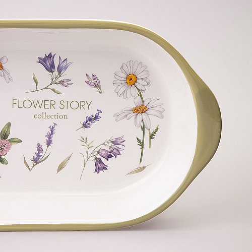 БЛЮДО-ШУБНИЦА AGNESS, FLOWER STORY, 28*17, 5*4, 5 СМ, КОР=18ШТ.