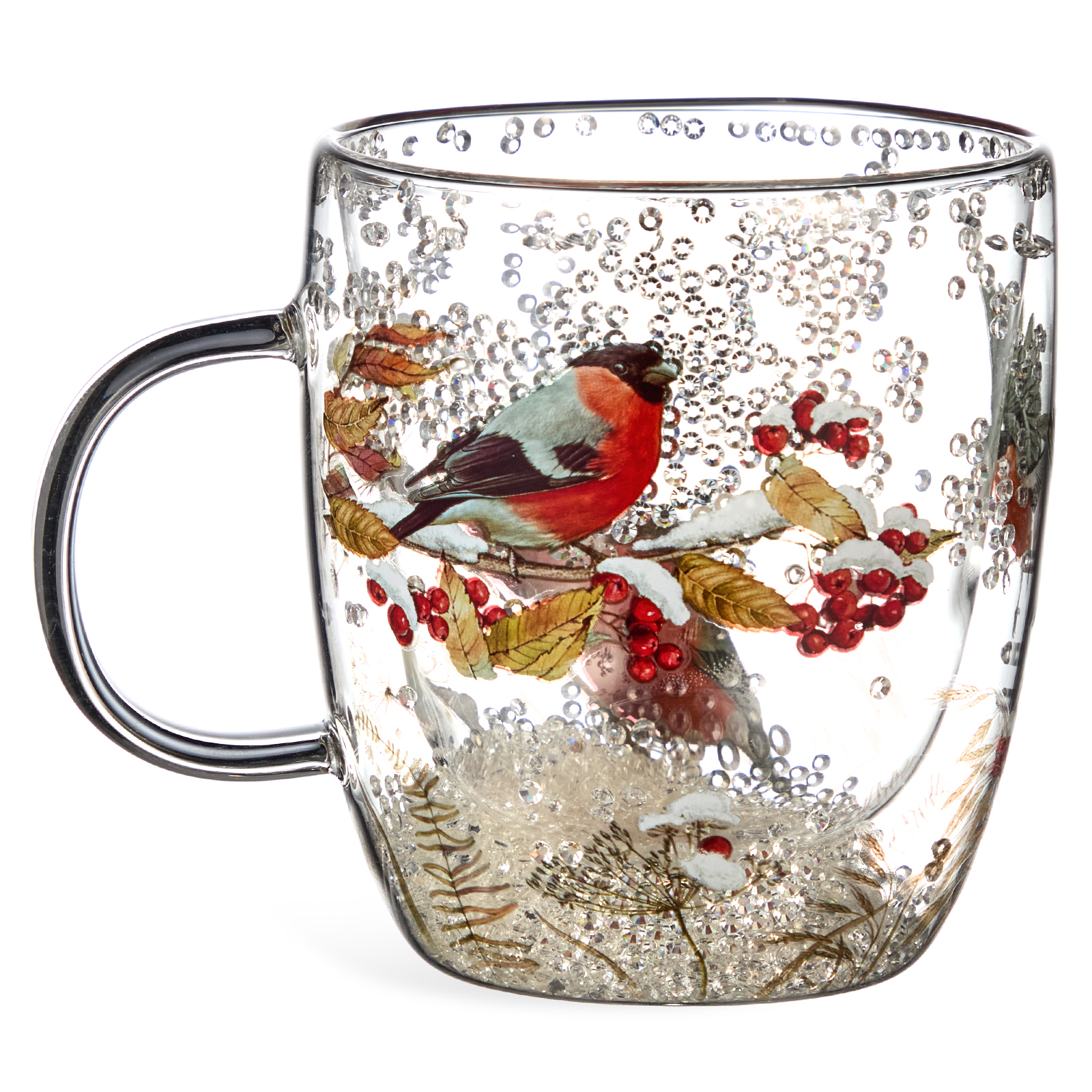 КРУЖКА С ДВОЙНЫМИ СТЕНКАМИ "СНЕГИРИ" 410 МЛ