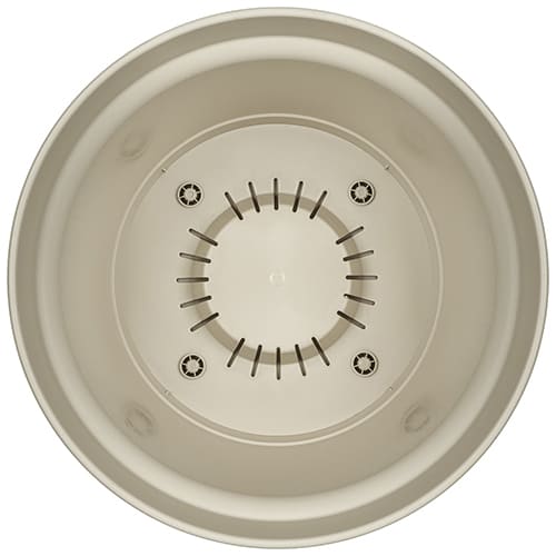 Горшок для цветов 10.7 л Homver Mint 221612225/01, 310 мм, с поддоном, светло-бежевый