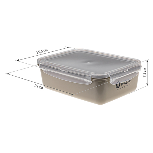Ёмкость для продуктов 1.4 л IDEA ФРЕШ М 1424, герметичная, капучино