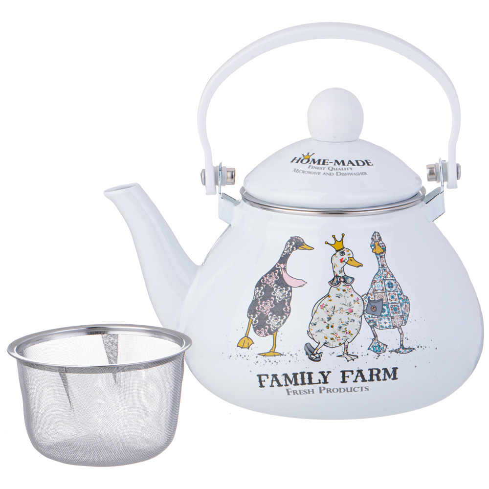 ЧАЙНИК AGNESS ЭМАЛИРОВАННЫЙ СЕРИЯ, FAMILY FARM,  1, 3 Л