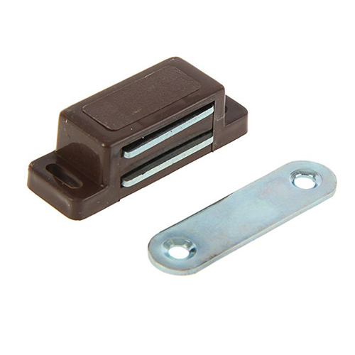 Защелка магнитная мебельная малая коричневая, Китай, 50/500