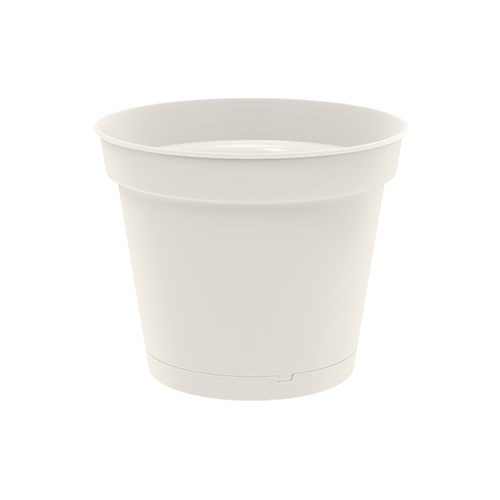 Горшок для цветов 0.7 л Homver Mint 221611825/01, 120 мм, с поддоном, светло-бежевый