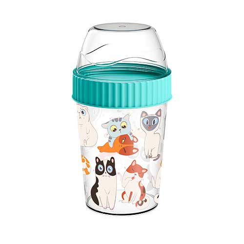 Контейнер для завтрака 440 мл Homver 223106690/00, с декором, микс