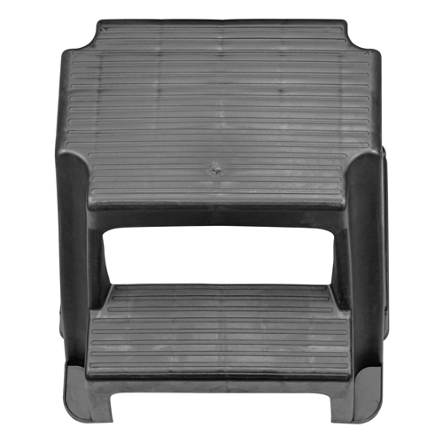 Табурет пластмассовый универсальный со ступенькой, черный, 1/1