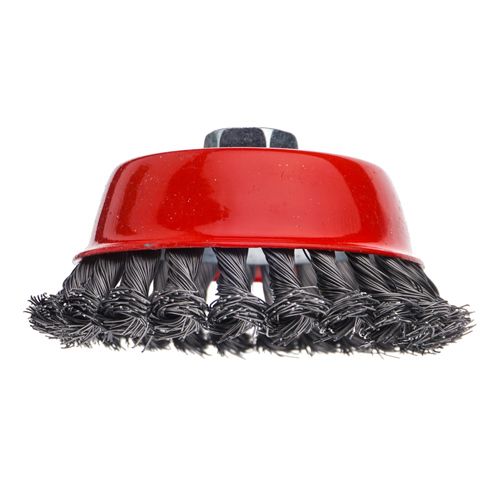 Щетка для УШМ, чашка, 125мм/М14 крученая Барракуда, сталь, 1/45