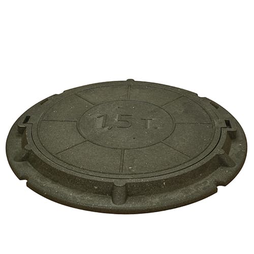 Люк канализ. SPETSTEXNIK 1,5 т зеленый усиленный ГОСТ, 1/60