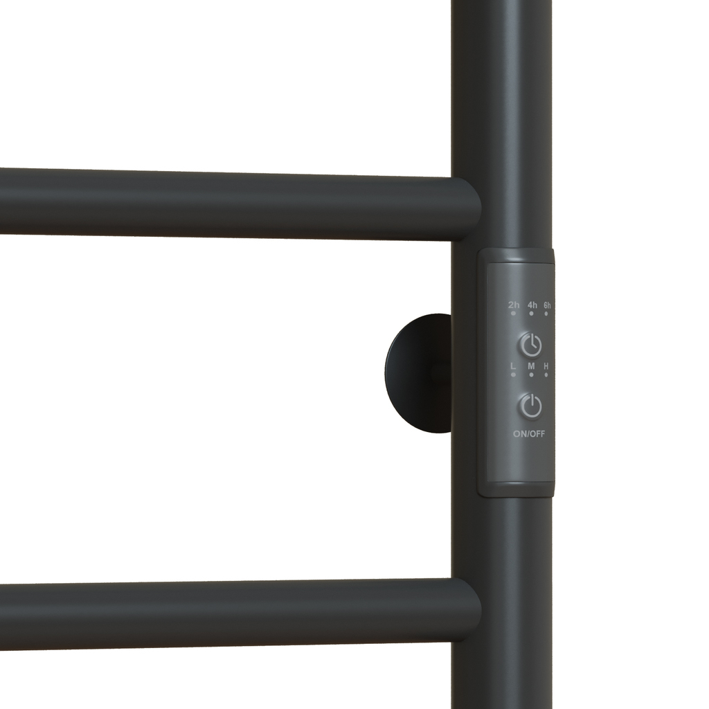 Полотенцесушитель MIXLINE VEGA 80х50, таймер, 289 Вт, 6 перекладин электрический ГРАФИТ