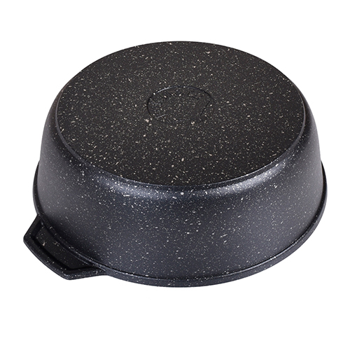 Кастрюля жаровня 3,0 л, со стеклянной крышкой, АП жмт32а KUKMARA, темный мрамор, 1/5