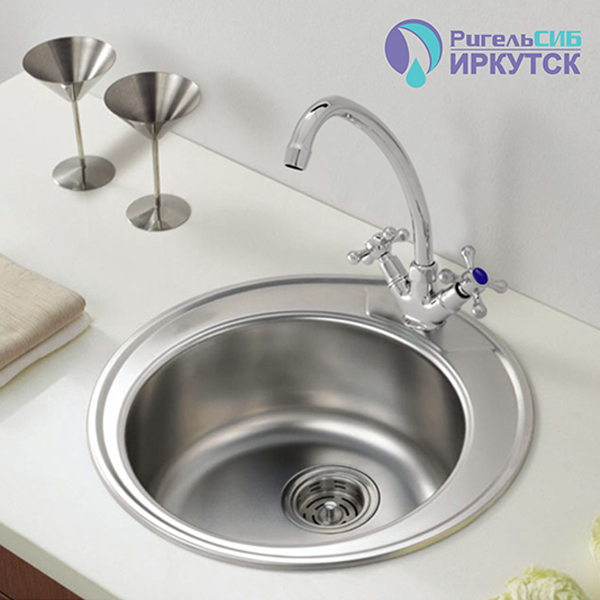 Смеситель для кухни 1/2 кер Иркутск ГП-К-24-к КРЕСТ