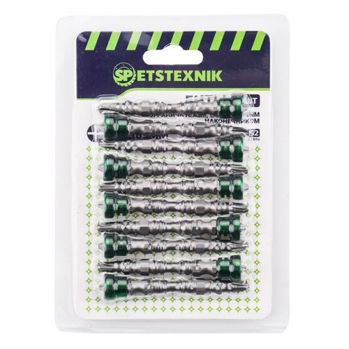 Биты PH2 65мм SPETSTEXNIK сталь S2 с ограничителем, с магнитным наконечником, цена за 10шт, SP, 1/100