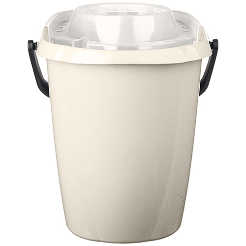 Ведро прямоугольное 13 л Homver Malta 221210027/04, с отжимом МОП, бежевый флэк