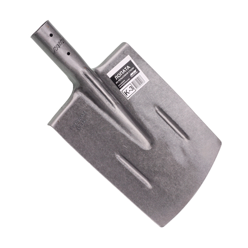 Лопата штыковая рельсовая сталь, прямоугольная К-3, серый, 12/12