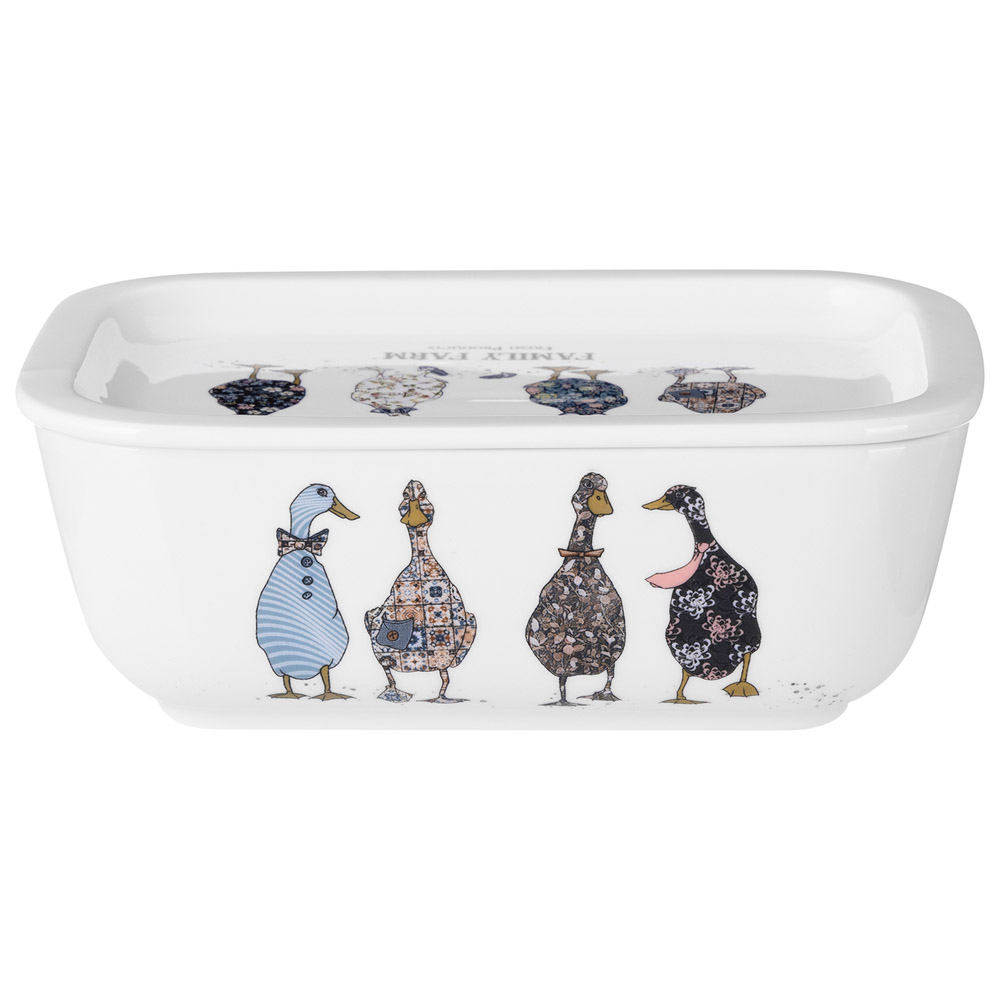 БЛЮДО С КРЫШКОЙ LEFARD "FAMILY FARM" ПРЯМОУГ. 16,5*11,5*6 СМ 490 МЛ (КОР=24ШТ.)