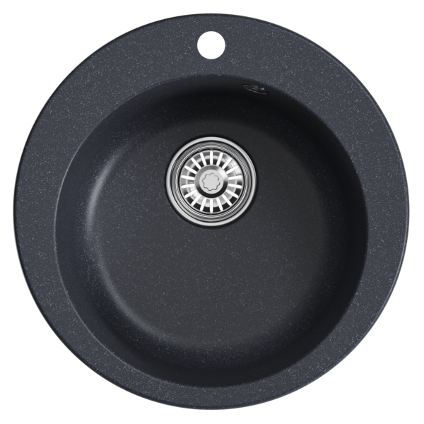 Мойкa ML-GM13 круглая, антрацит, 343, 495мм, глуб. чаши 200 NEW