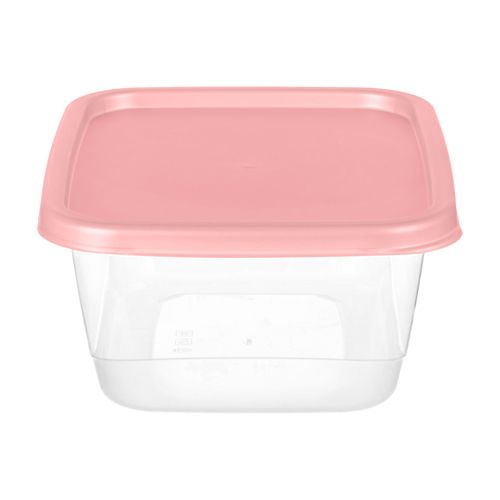 Контейнер для продуктов 0.85 л Homver 223152008/04, прямоугольный, розовый