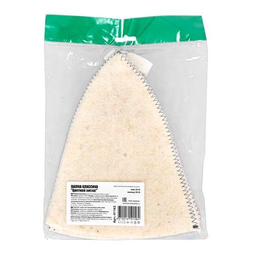 Шапка для бани и сауны Классика Цветной зигзаг Hot Pot, войлок, 1/