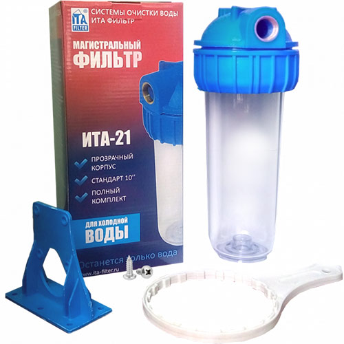 Фильтр магистральный колба прозрачн. ITA-21-3/4, накидная гайка, 1/12