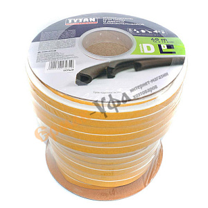 Уплотнитель D 40 14x12мм TYTAN белый 40м, 1/2