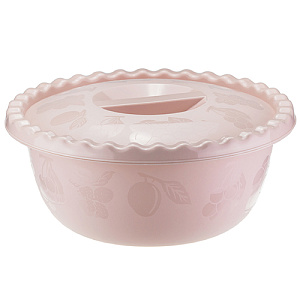 Миска круглая 3 л IDEA М 1316, с крышкой, чайная роза