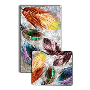 Комплект ковриков для ванной комнаты Dekorelle РЕЛАКС, RT079-B, разм.50x80см + 45х50см