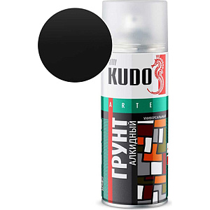 Грунт аэрозольный черный 520мл ун. SPRAY ART КУДО-2003 алкидный, 1/12