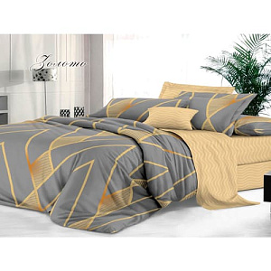 Комплект постельного белья Sateen De Luxe Евро, золото