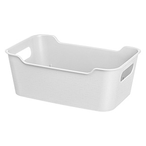 Корзинка универсальная 4.1 л Homver Mango 223300329/01, 290х180х105 мм, белая