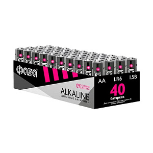 Батарейка LR6 в коробке Фаzа 40шт, 40/480