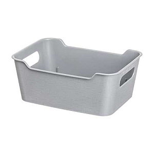 Корзинка универсальная 2.4 л Homver Mango 223300235/03, 230х160х90 мм, серая