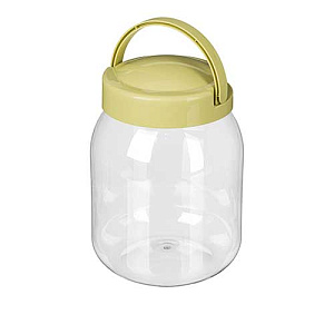 Емкость для хранения 2 л Homver Verona 221107520/04, круглая, ПЭТ, салатовая