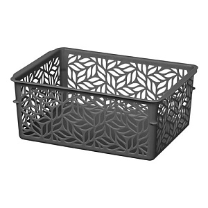 Корзинка универсальная 1.4 л Homver Linden 221313035/01, 190х140х75 мм, серая