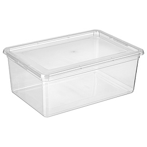 Ящик для хранения 10 л Homver Palm 221300401/00, 375х255х150 мм, бесцветный