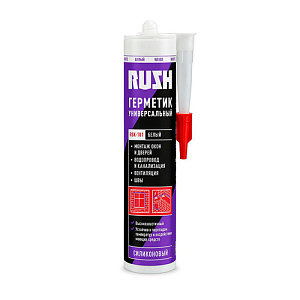 Герметик силиконовый универсальный белый 240мл RUSH RSK-101, 1/20