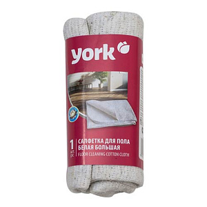Тряпка для пола хлопковая 60х80 см белая большая , плотность 260гр/м YORK, 5/30