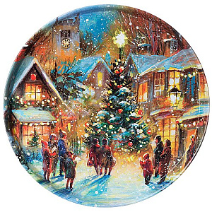 ПОДНОС СЕРВИРОВОЧНЫЙ AGNESS, НОВЫЙ ГОД, 33*2, 1 СМ